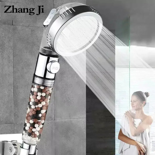 3-Function Shower Head with Stop Button