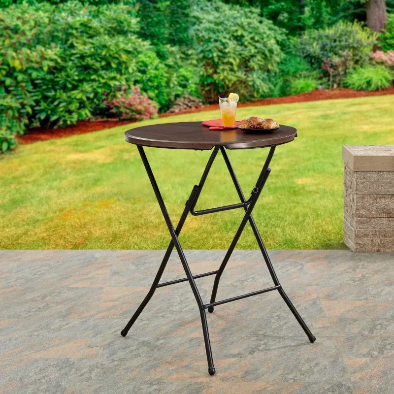 31" High-Top Round Folding Table,