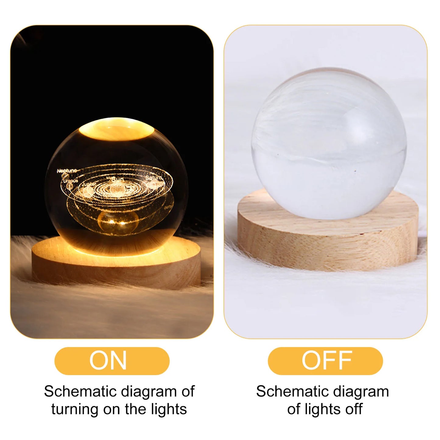 Glowing Crystal Ball Night Light