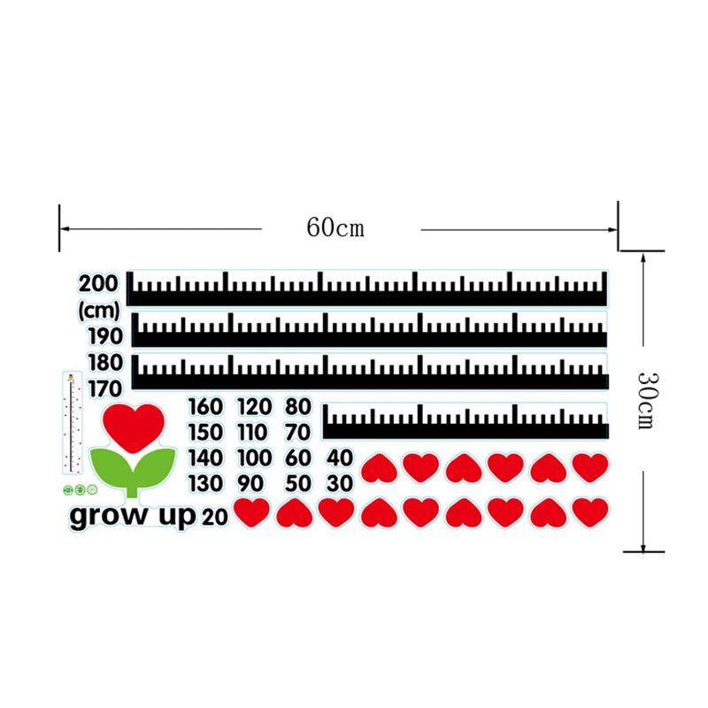 Children Growth Chart Wall Stickers