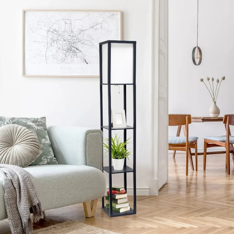 Floor Lamp with Storage Shelf