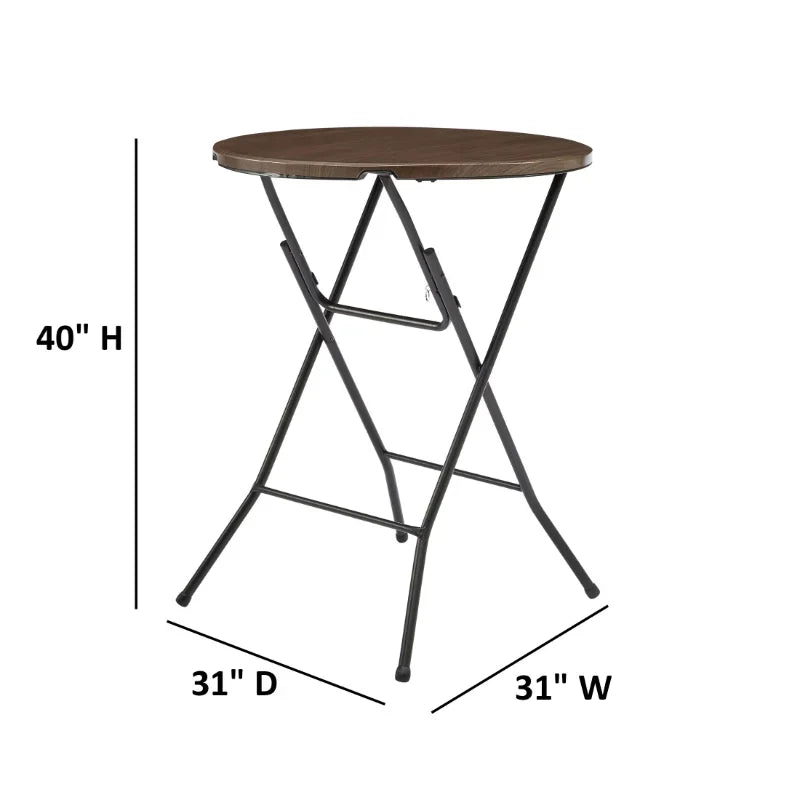 31" High-Top Round Folding Table,