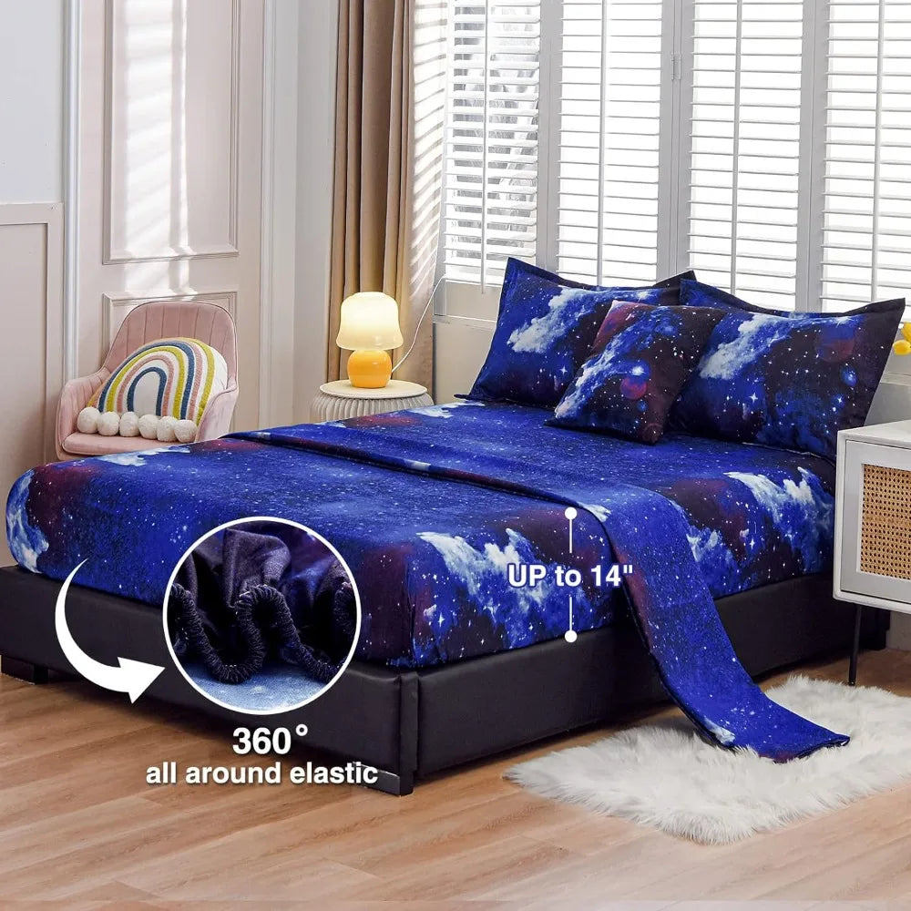 Galaxy 6Pcs Bed in a Bag