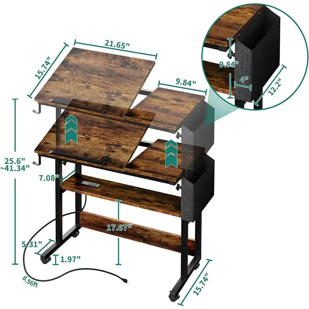 Laptop Desk with Charging Station