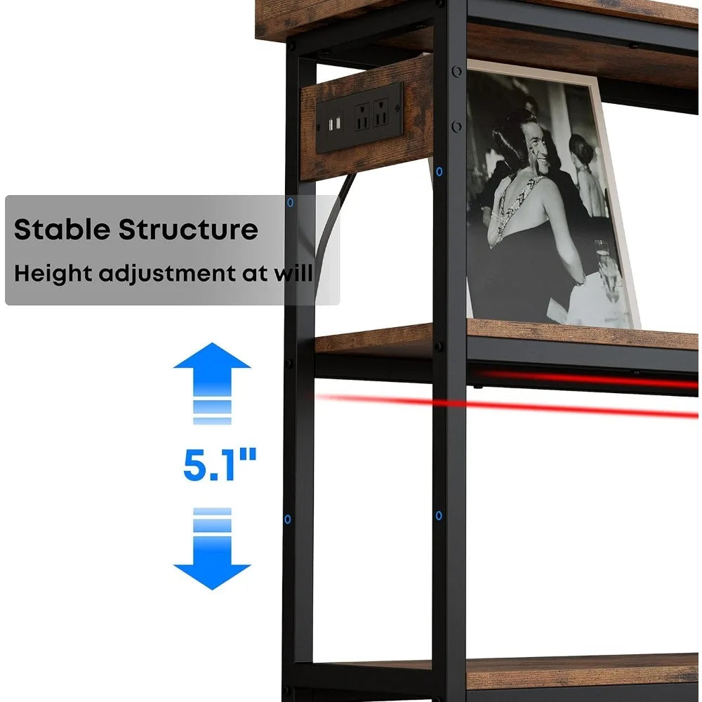 Adjustable Height Table with Charging Station